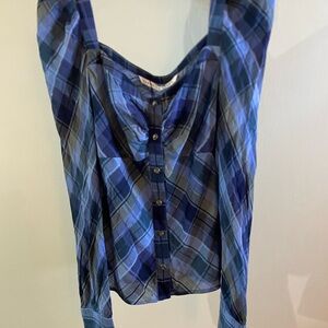 NWOT Veronica Beard Frankie Puff Sleeve Plaid Blouse M